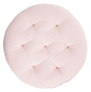 Cuscino per pavimento Etelvina 100% cotone organico GOTS rosa Ø 35 cm