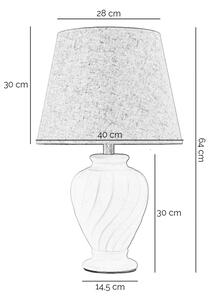 ONLI - Lampada da tavolo VORTICE 1xE27/22W/230V 64 cm color crema