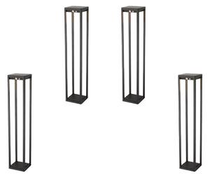 4 Pezzi - Lampioncino ad energia Solare per giardino 600 Lumen