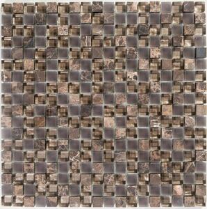 Mosaico pietra Lumille Visone marrone sp. 8 mm