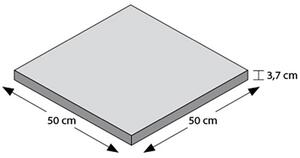 Base piastra in cemento 50x50 cm 22 kg per ombrellone con base a crociera - Black