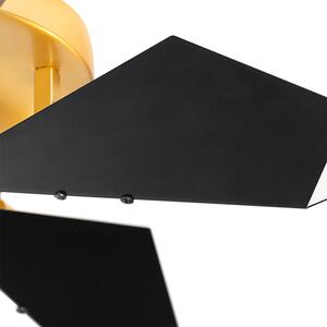 Plafoniera di design nera con oro 5 luci - Sinem