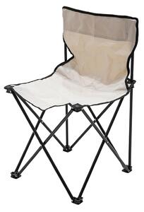 Sedia pieghevole da viaggio campeggio senza braccioli con struttura in metallo e seduta in poliestere impermeabile Camping
