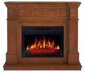 Caminetto elettrico ArtiFlame Toscana AF23S in rovere - da appoggio, fiamma a LED, potenza termica 1,8 kW, fino a 30 m², con effetto sonoro