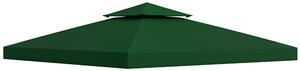 Outsunny Copertura per Gazebo 3x3 da Giardino Tetto Sostitutivo Anti-UV Impermeabile in Poliestere Verde Scuro