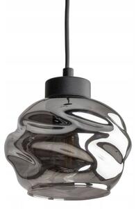 Lampadario a sospensione con cavo ZULIA 1xE27/15W/230V nero/fumé