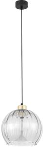 Lampadario a cavo DEVI 1xE27/15W/230V nero/trasparente