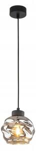 Lampadario a sospensione con cavo ZULIA 1xE27/15W/230V nero/fumé