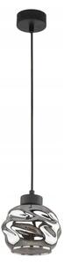 Lampadario a sospensione con cavo ZULIA 1xE27/15W/230V nero/fumé