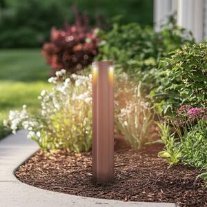 Lampioncino da giardino Raiku Lucande, Marrone / Ruggine, Alluminio, Moderno, Lampada LED da esterni