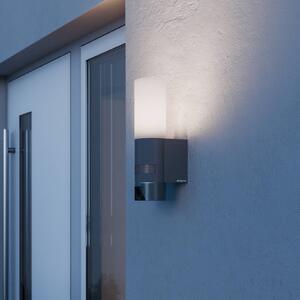 STEINEL Lampada a sensore LED L 625 CAM SC, telecamera, IP44 SC, Alluminio / Grigio / Zincato, Alluminio, Moderno