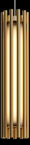Sospensione Contemporanea Sonata Led Alluminio Ottone Diffusore In Vetro Oro
