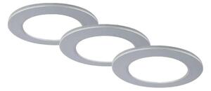 Brilo - SET 3x Lampada LED da incasso per bagni LED/4W/230V IP44 argento