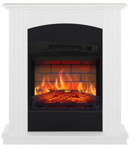 Caminetto elettrico ArtiFlame Collins AF18B bianco – caminetto da appoggio con fiamma a LED, potenza termica 1,8 kW, fino a 30 m², cornice in MDF