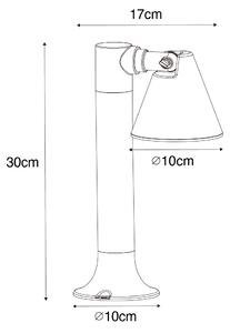 Paletto da esterno moderno marrone ruggine 30 cm IP44 regolabile - Ciara