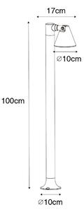 Paletto da esterno moderno marrone ruggine 100 cm IP44 regolabile - Ciara