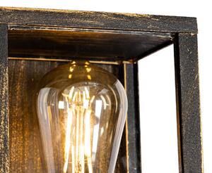 Lampada da parete vintage oro antico 38 cm 2 luci IP44 - Charlois