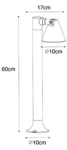 Paletto da esterno moderno marrone ruggine 60 cm IP44 regolabile - Ciara