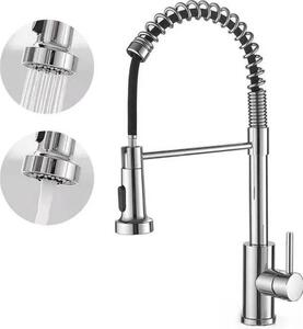 Rubinetto da cucina, funzione spray estraibile, monocomando, cromato, 1 bocca