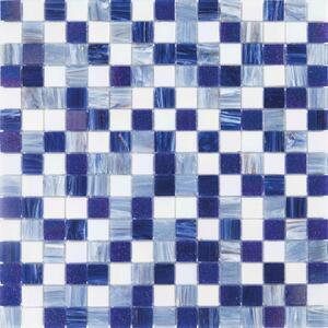 Mosaico pasta di vetro Chiffon blu sp. 4 mm
