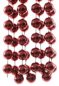 Catena decorativa Natalizia con perline sferiche rosso L 270 cm