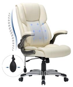 Sedia da ufficio-COLAMY - Sedia da scrivania ergonomica con schienale alto, braccioli pieghevoli e funzione di inclinazione regolabile