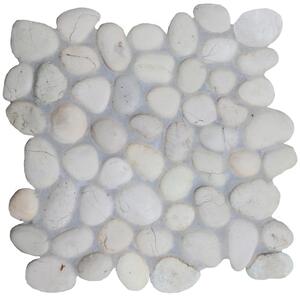 Mosaico pietra naturale Maxisasso Pietrabianca bianco sp. 12 mm