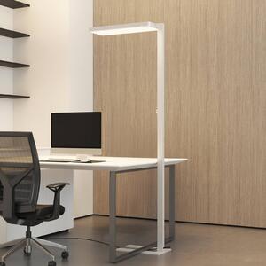 Arcchio Piantana LED Timon, 195 cm, bianco, 54 W, alluminio Timon Arcchio, dimmerabile, Bianco / Opale, Studio / Ufficio, Alluminio, Moderno