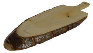 Tagliere con corteccia in legno naturale L 42 x P 15 cm