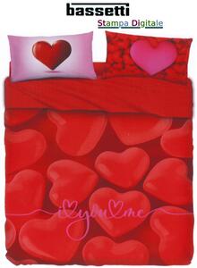 Completo lenzuolo copriletto MATRIMONIALE Bassetti Immagine Art. SHINI HEART - Stampa digitale ad alta definizione