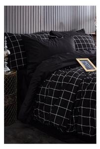 Biancheria da letto matrimoniale nera con lenzuolo 200x220 cm Geometric - Mila Home