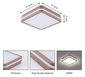 Brilagi - LED Plafoniera da esterno BENE LED/18W/230V 21,5x21,5 cm marrone IP54