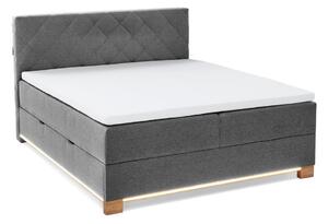 Letto boxspring grigio con contenitore 160x200 cm Messina - Meise Möbel