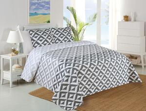 Set con copriletto e federa bianco/grigio con rivestimento trapuntato 220x240 cm Casilla – My House