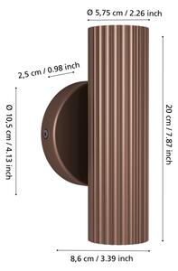 Eglo 902036 - Applique da parete PORTILLO 2xGU10/5W/230V marrone