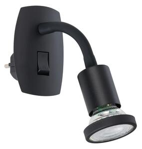 Eglo 300913 - Lampada LED da parete con spina PARRINI 1xGU10/4,5W/230V nera