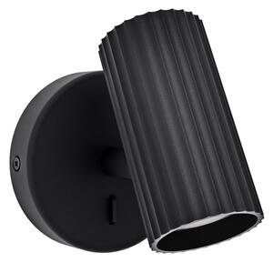 Eglo 902031 - Faretto da parete orientabile PORTILLO 1xGU10/5W/230V, nero