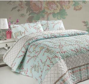 Set copriletto e cuscini trapuntati Singolo 156, 160x220 cm Birdcage - Mijolnir