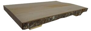 Tagliere rettangolare con corteccia in legno naturale L 30 x P 18 cm