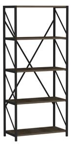 Libreria Industrial 5 Ripiani 64x30x150 Frida Noce