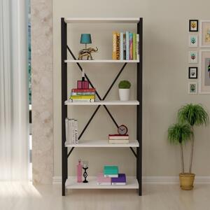 Libreria Industrial 5 Ripiani 64x30x150 Frida Bianca
