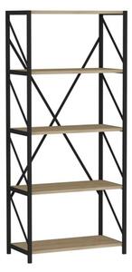 Libreria Industrial 5 Ripiani 64x30x150 Frida Rovere Chiaro