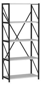 Libreria Industrial 5 Ripiani 64x30x150 Frida Bianca