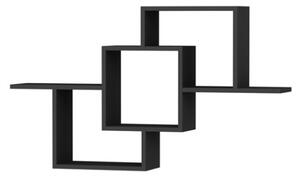 Mensola Sospesa 3 Vani A Cubo Design Moderno 120x22x80 Elena Antracite
