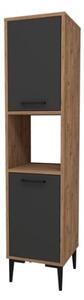 Colonna Multiuso Da Cucina 2 Ante E Vano Centrale 35x35x154 Adel Rovere E Antracite