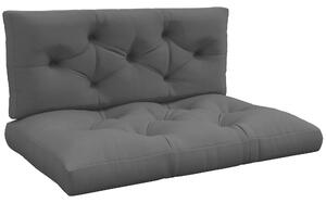 Outsunny Set 2 Cuscini da Giardino per Divani e Pallet in Poliestere con Imbottitura Spessa, Grigio