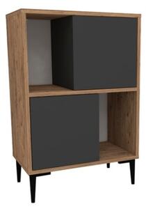 Mobile Da Cucina Multiuso Dispensa 60x35x90 Nikla Rovere E Antracite