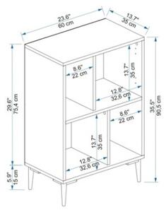 Mobile Da Cucina Multiuso Dispensa 60x35x90 Nikla Rovere E Antracite