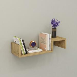 Mensola Sospesa Design A Onda 56x20x12 Moros Rovere Chiaro