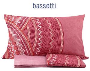 Completo letto copriletto con balza applicata UNA PIAZZA Bassetti EXTRA articolo 39851 variante MOSAICO rosa